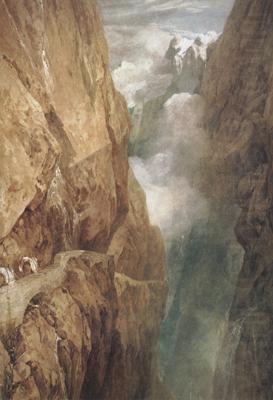 The passage of Mount St.Gothard,taken from the centre of the Teufels Broch Switzerland (mk31), Joseph Mallord William Turner